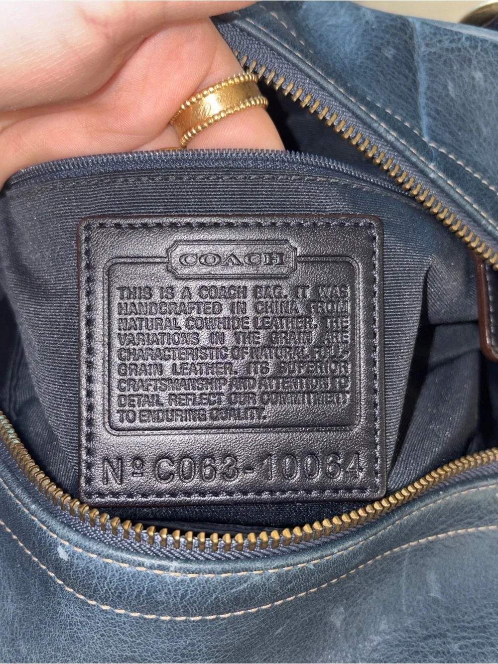 RARE Limited Edition Coach Mia Satchel – Style 10064 – Ink Blue Leather